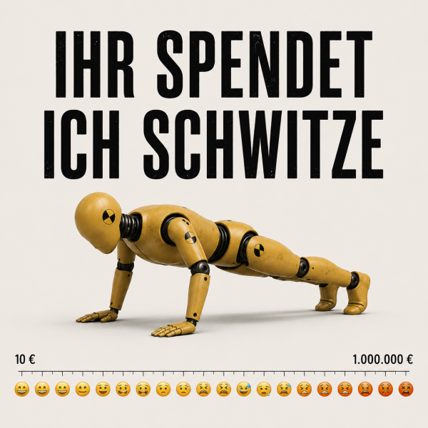 Ihr spendet, ich schwitze!